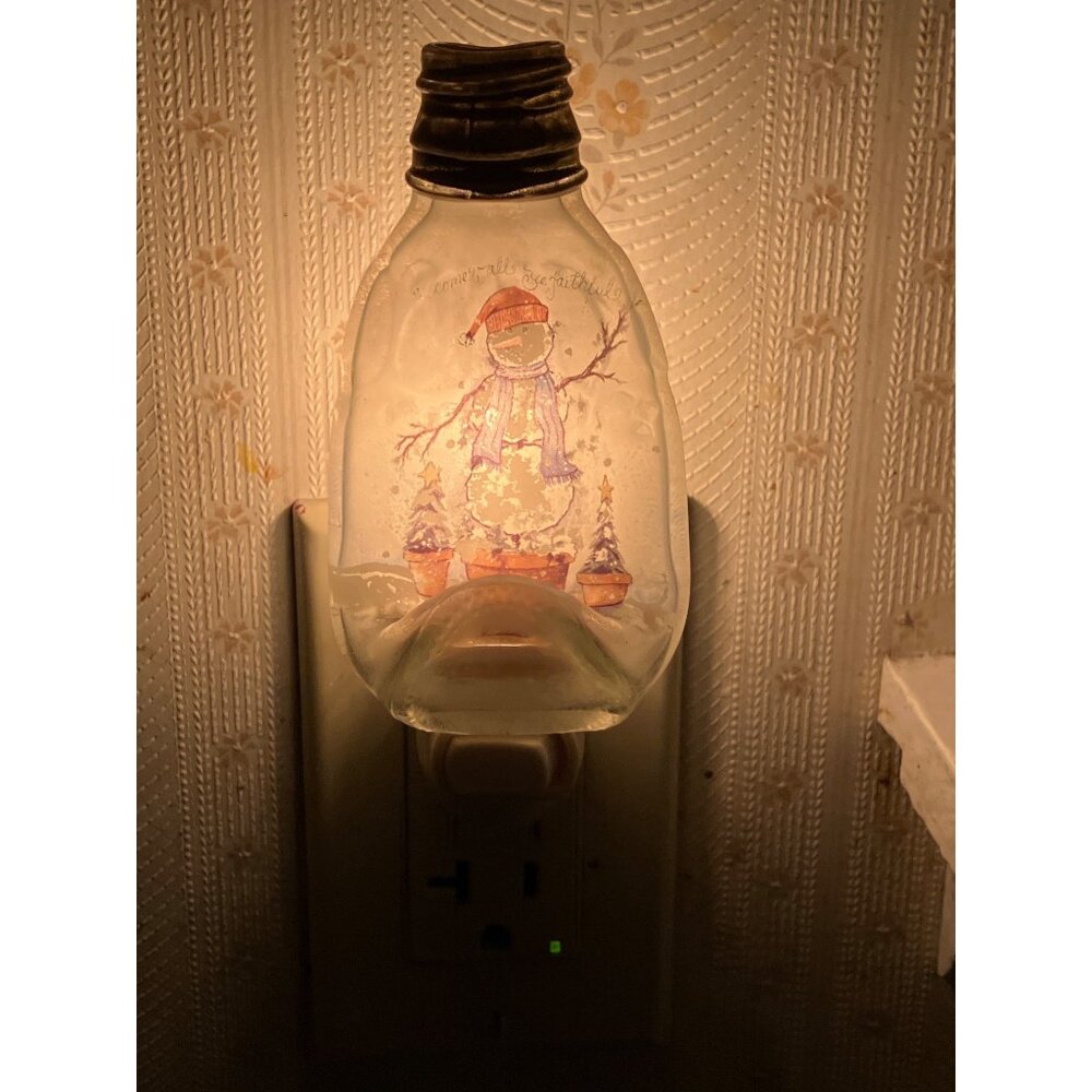 Snowman Night Light Plug-In Christmas Decor